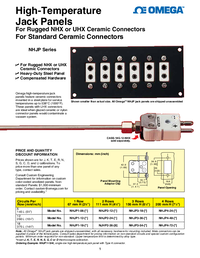 Thumbnail of document Data Sheet - NHJP4 High Temp Jack Panel Assemblies for Standard Thermocouple Connectors